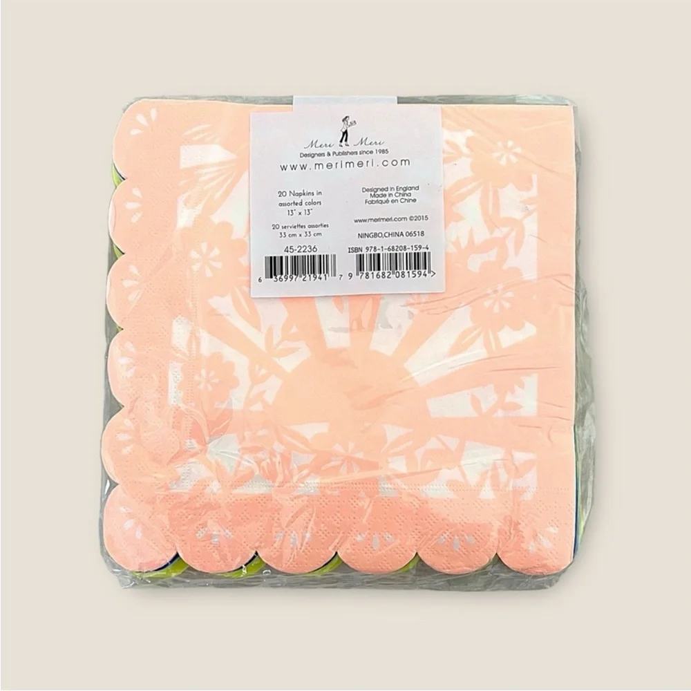 Meri Meri TOOT SWEET Fiesta Theme 20 piece disposable Napkins